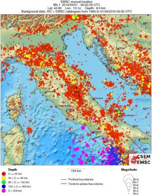 regional historical seismicity