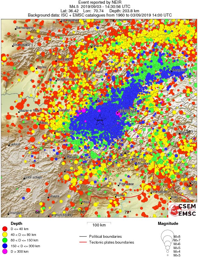 regional historical seismicity