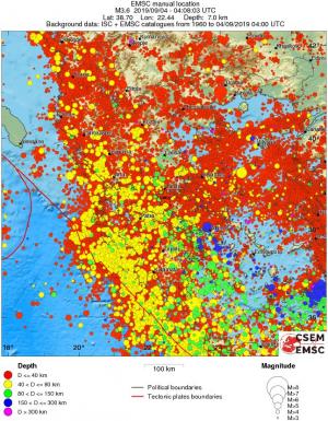 regional historical seismicity