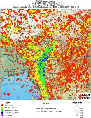 wide historical seismicity
