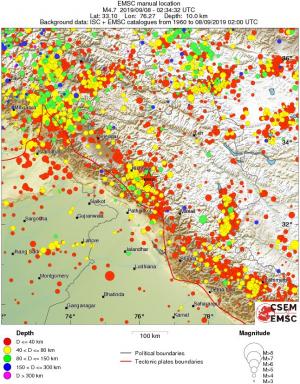 regional historical seismicity