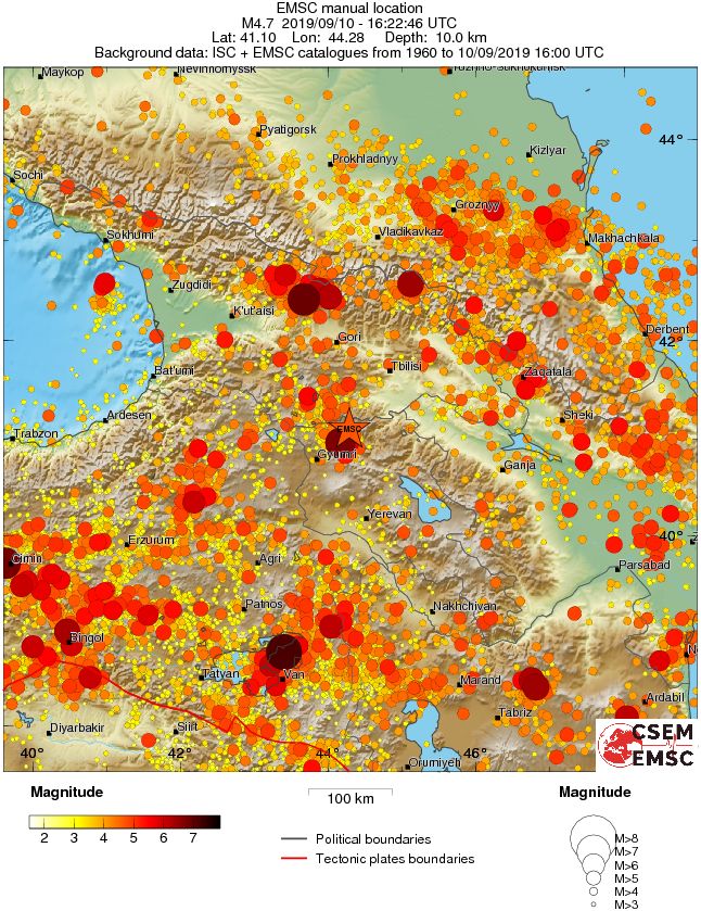 regional magnitude historical seismicity