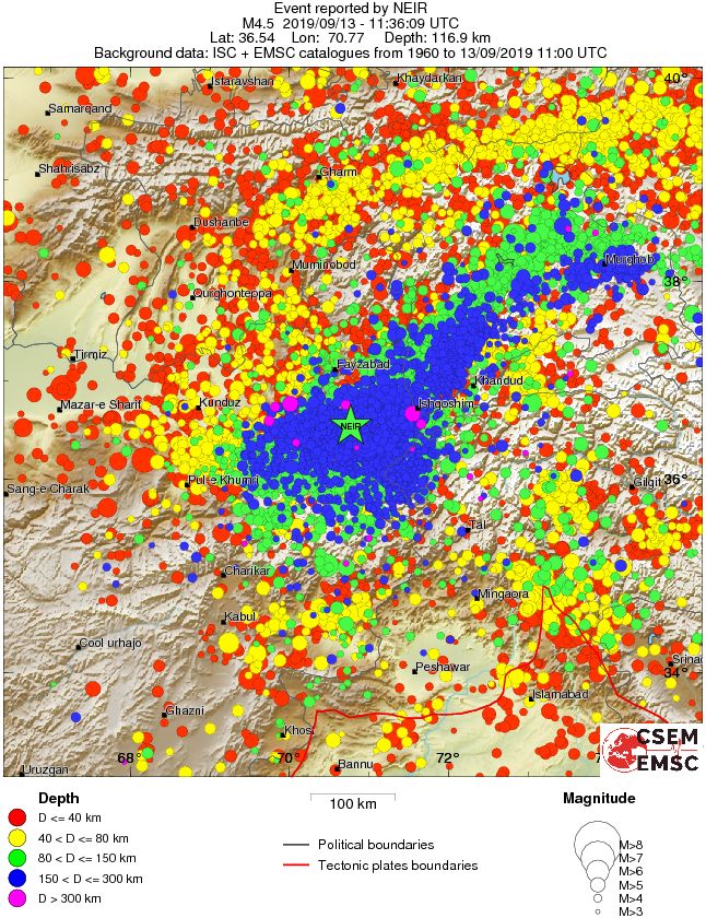 regional historical seismicity