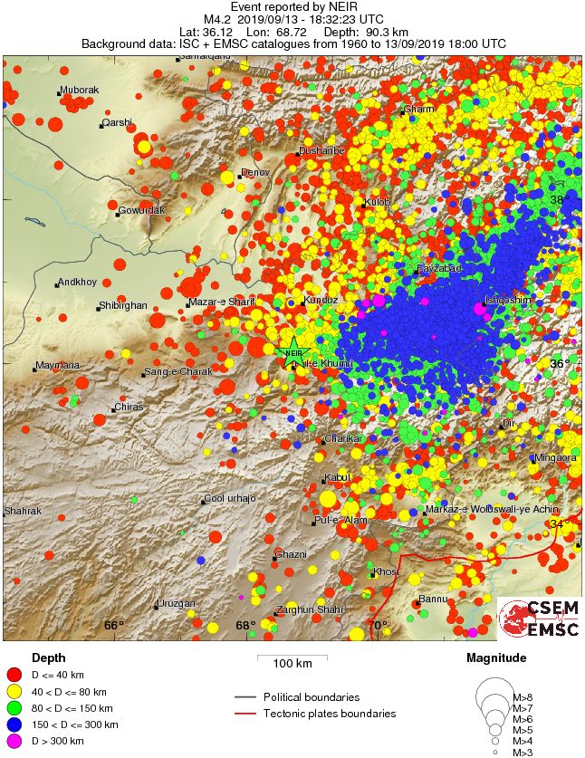 regional historical seismicity