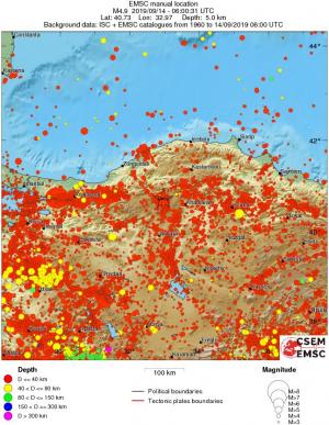 regional historical seismicity