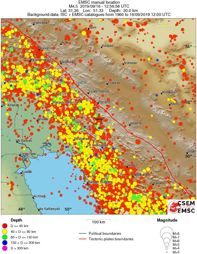 regional historical seismicity