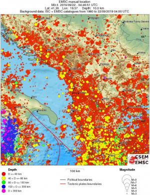 regional historical seismicity