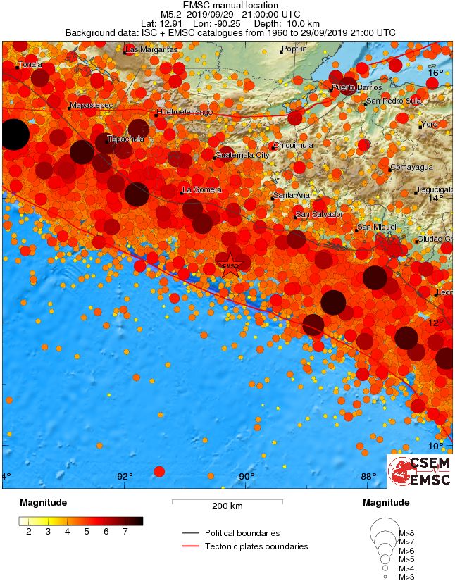 regional magnitude historical seismicity