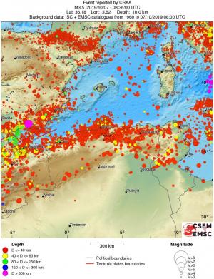 wide historical seismicity