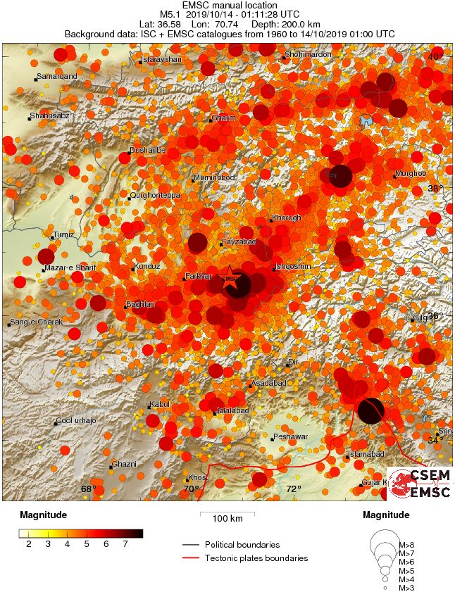 regional magnitude historical seismicity