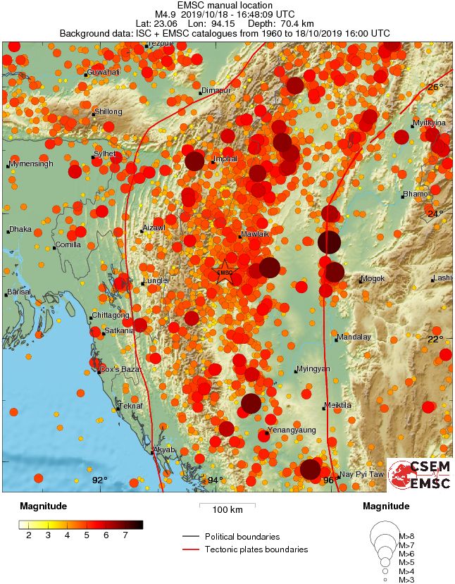 regional magnitude historical seismicity