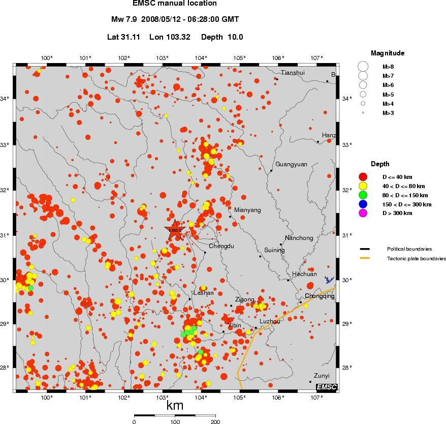 regional historical seismicity