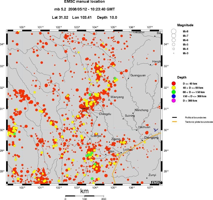 regional historical seismicity