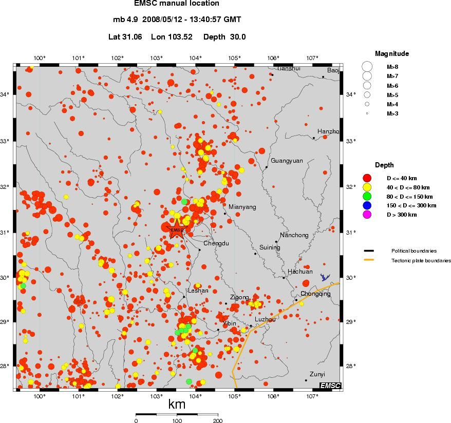 regional historical seismicity