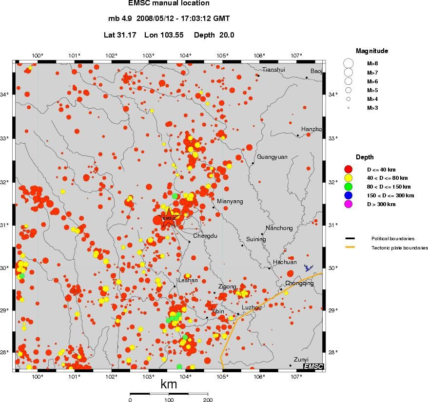 regional historical seismicity