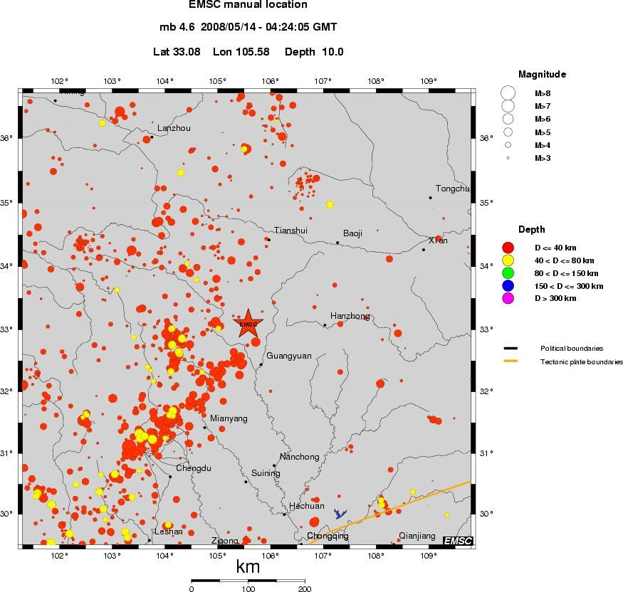 regional historical seismicity