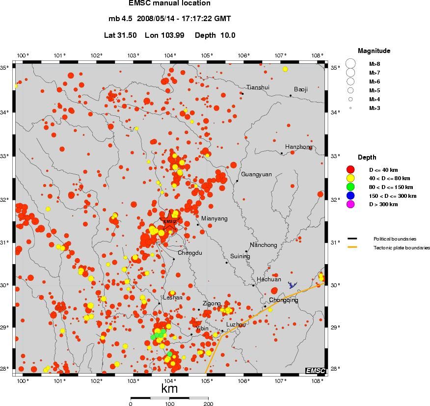 regional historical seismicity