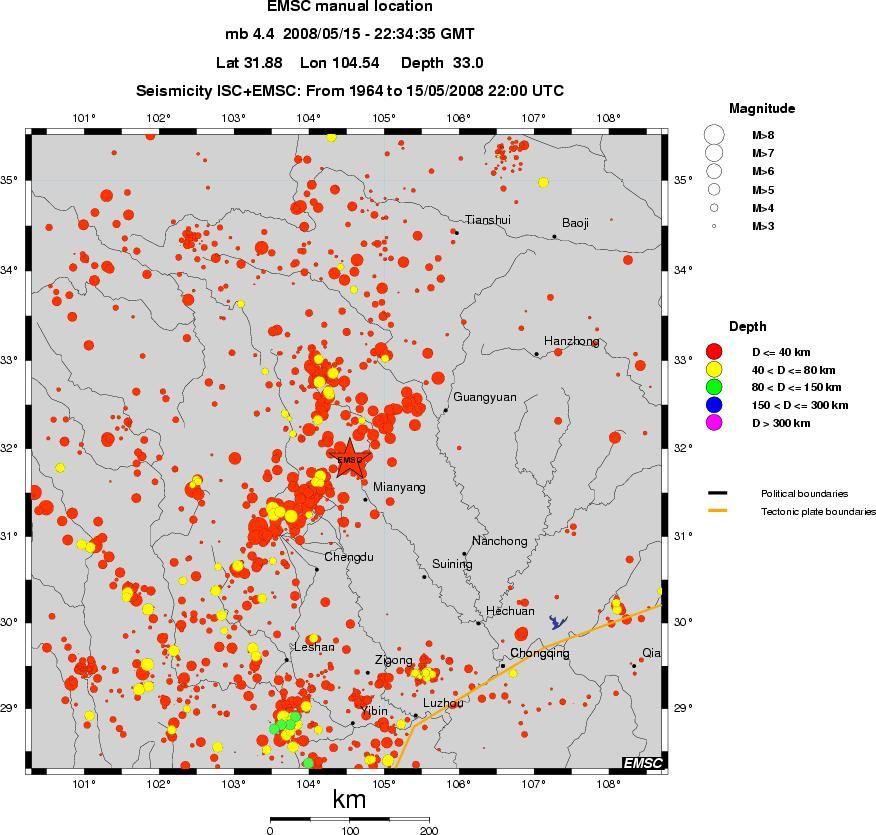 regional historical seismicity