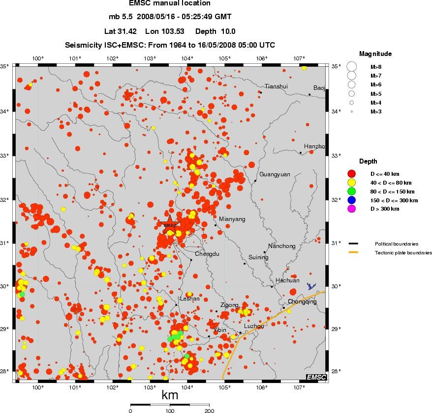 regional historical seismicity