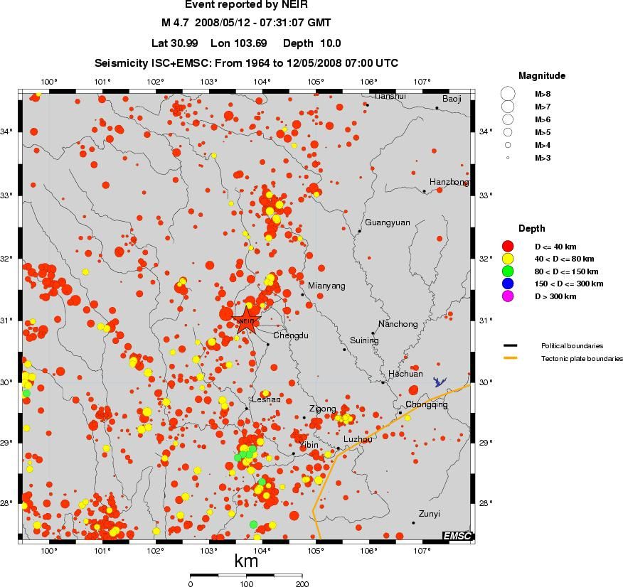 regional historical seismicity