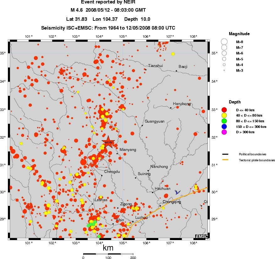 regional historical seismicity