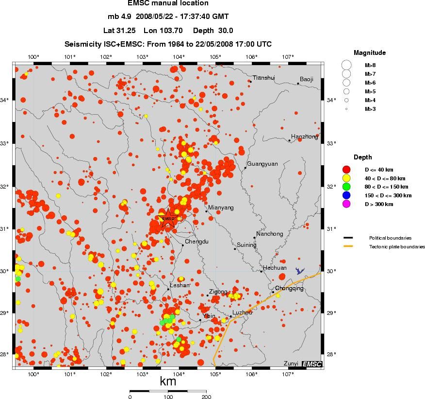 regional historical seismicity