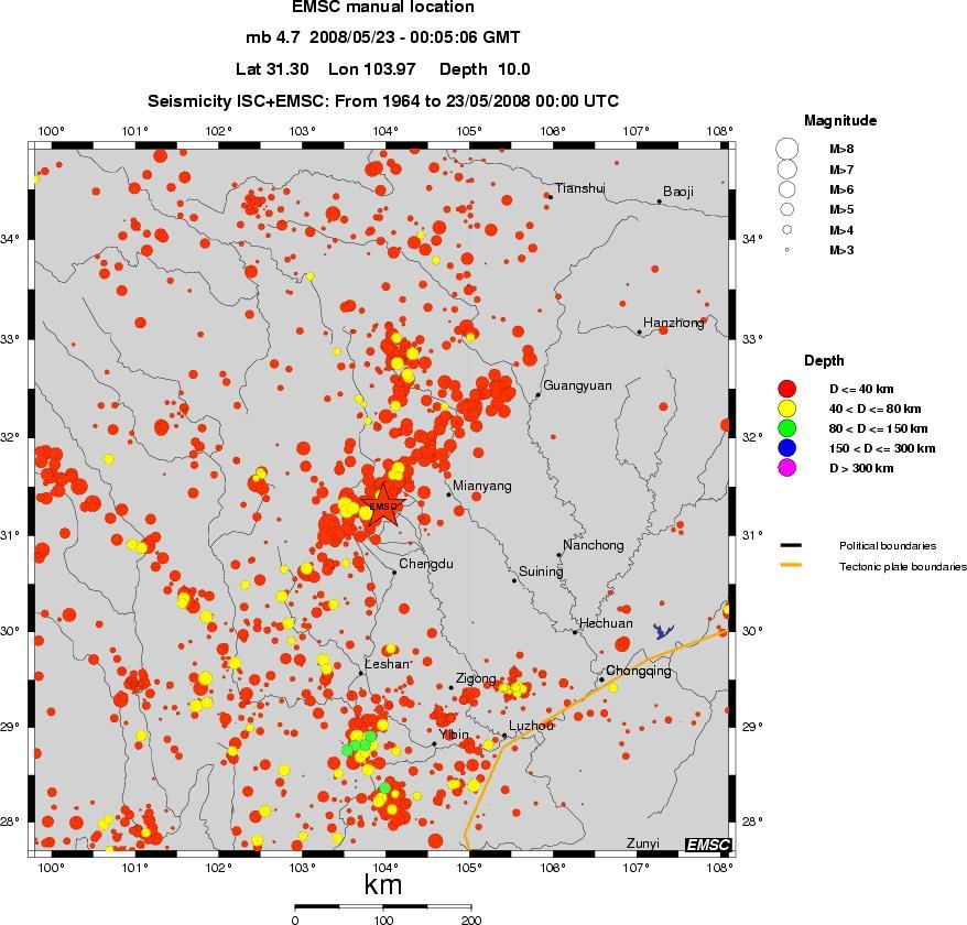 regional historical seismicity