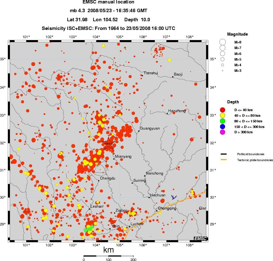 regional historical seismicity