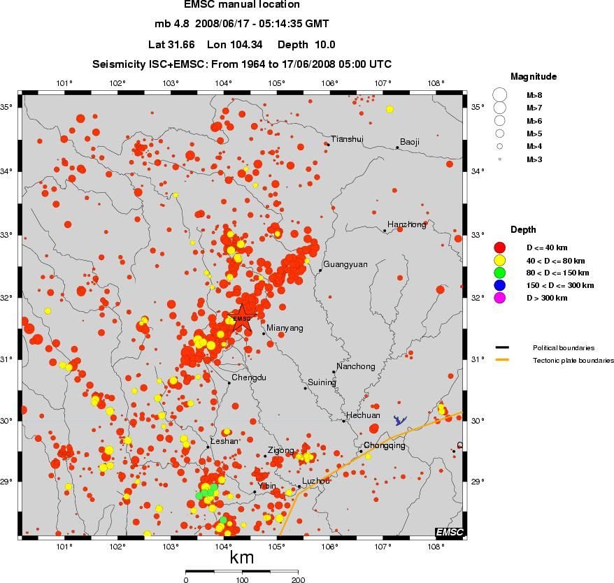 regional historical seismicity