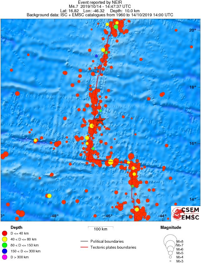 regional historical seismicity