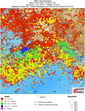 regional historical seismicity