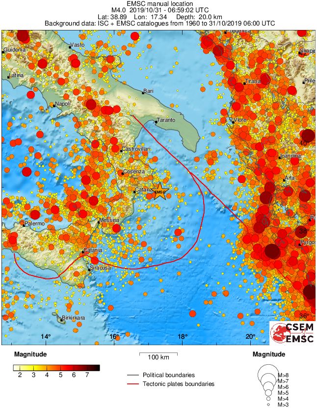 regional magnitude historical seismicity