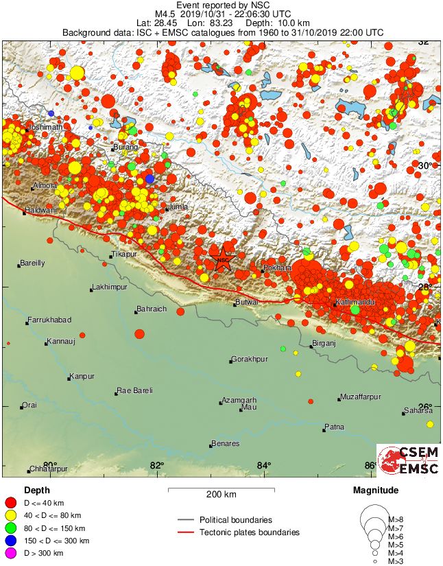 regional historical seismicity