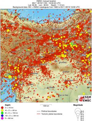 regional historical seismicity
