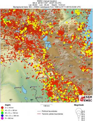 regional historical seismicity