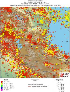 regional historical seismicity