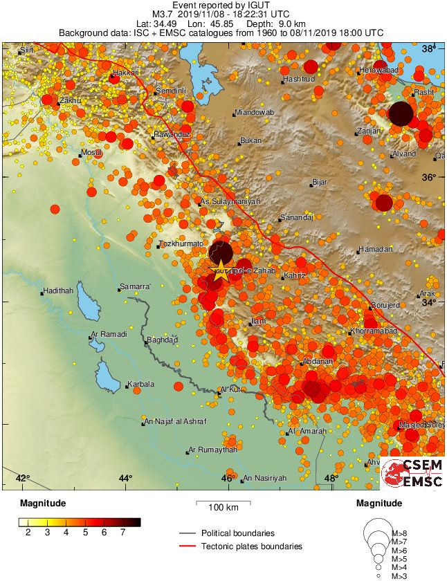 regional magnitude historical seismicity
