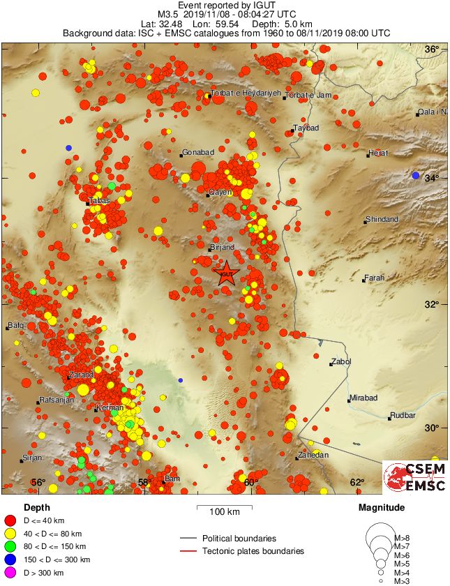 regional historical seismicity