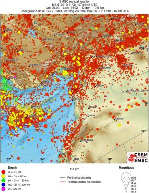 regional historical seismicity