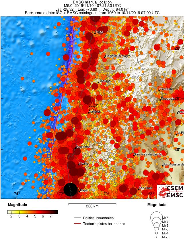 regional magnitude historical seismicity