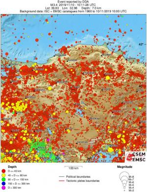 regional historical seismicity