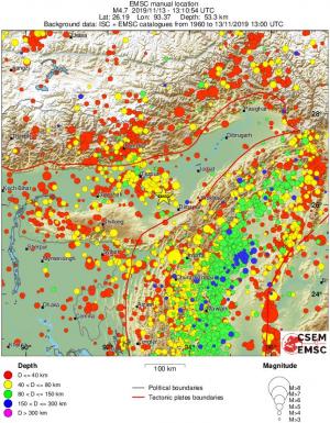 regional historical seismicity