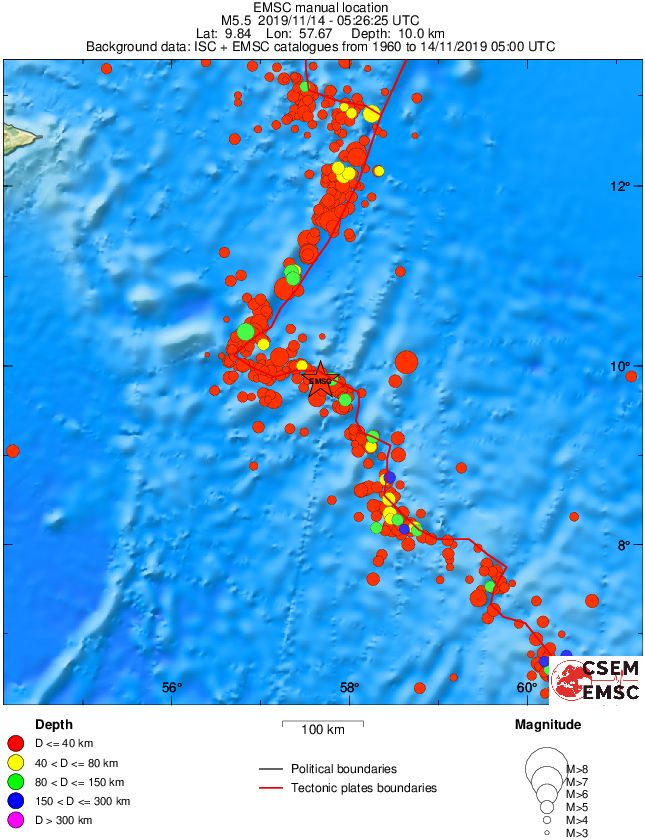 regional historical seismicity