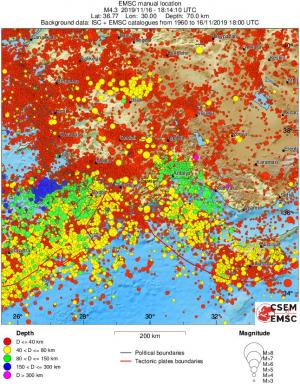 regional historical seismicity