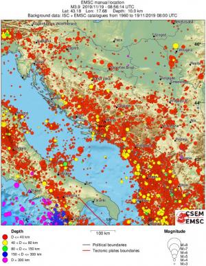 regional historical seismicity