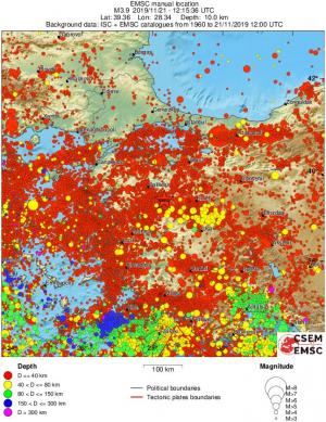 regional historical seismicity