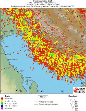regional historical seismicity