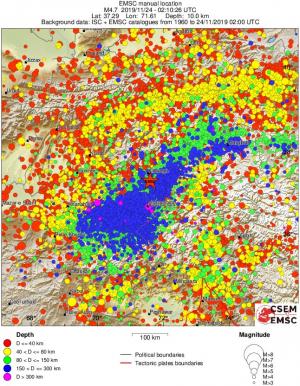 regional historical seismicity