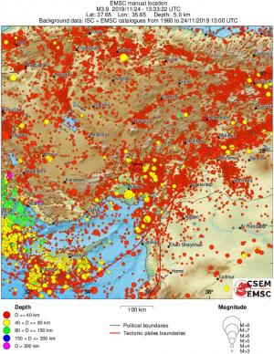 regional historical seismicity