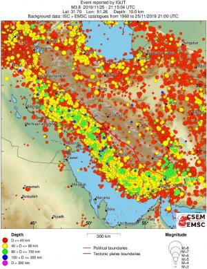 wide historical seismicity